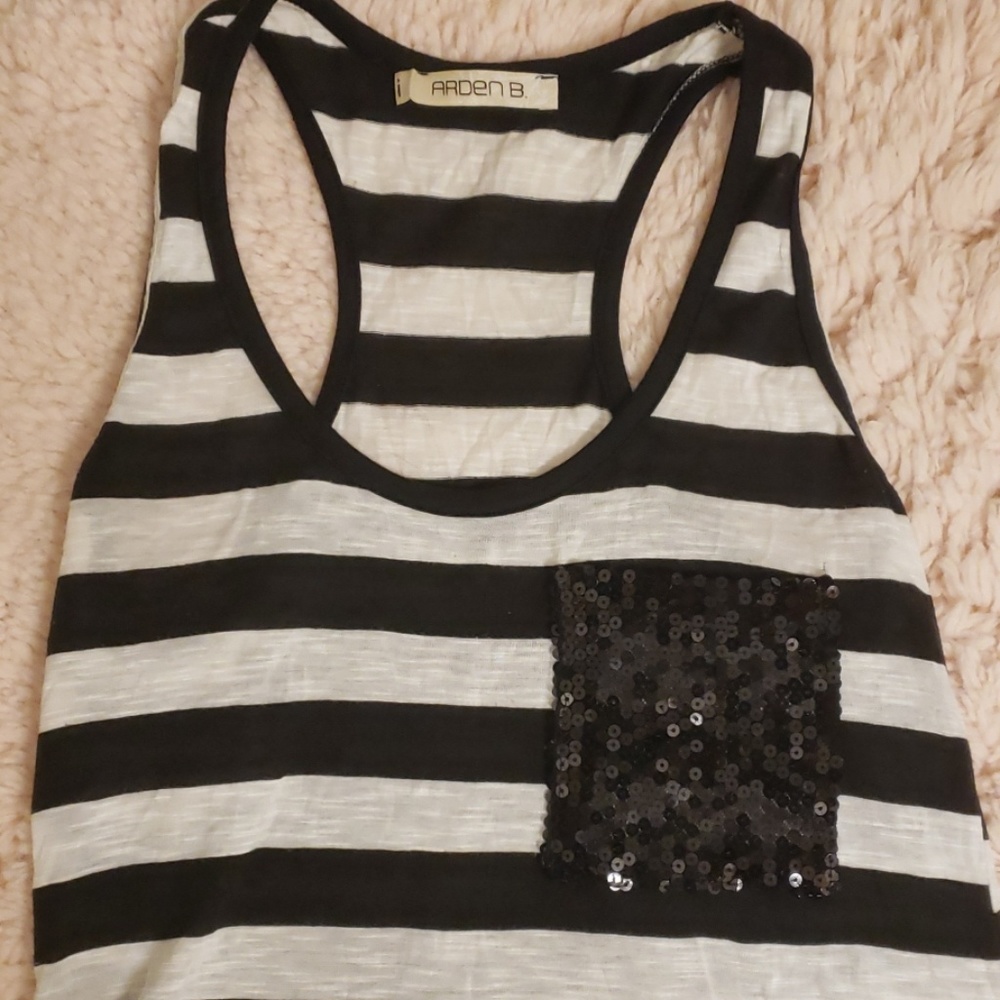 Sequin Pocket Racerback Tank